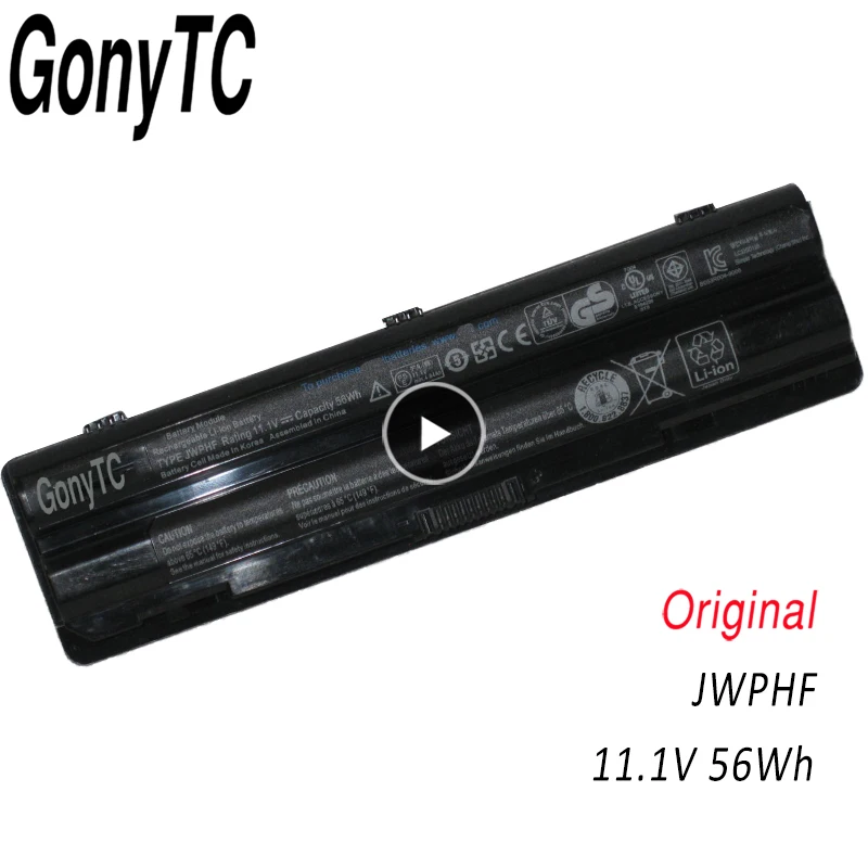 Оригинальный аккумулятор JWPHF J70W7 R795X WHXY для ноутбука Dell XPS 14 15 17 L401X L402X L501X L502X L701X L702