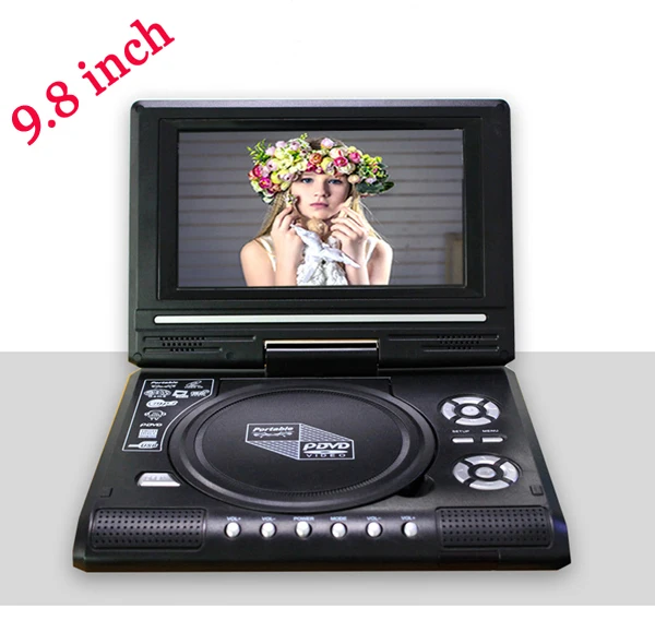 7,8 ''9,8'' горячие продажи HD поворотный экран dvd-плеер автомобиля портативные DVD плееры FM аналоговый ТВ VCD CD игры с кардридером USB - Цвет: 9.8 inch