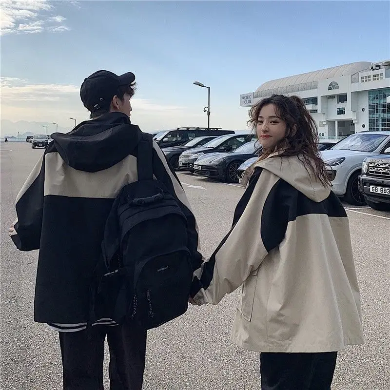 Куртка с капюшоном женская универсальная верхняя одежда в стиле пэчворк на