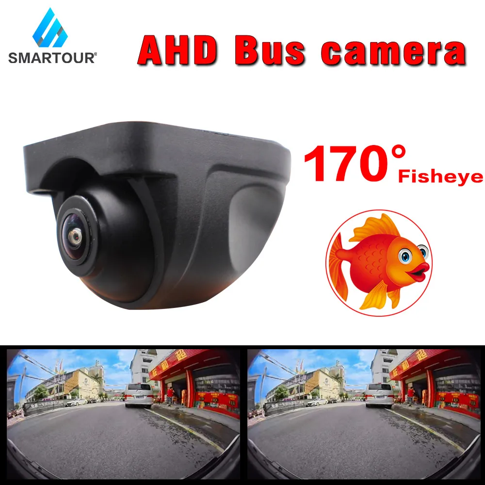 

Smartour 170° Fisheye Lens AHD Car Backup Camera Night Vision Vehicle Front / Rear View Camera For Truck Bus 24-36V With 4 Pin