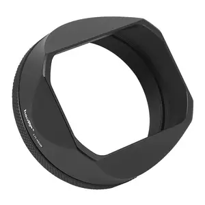 haoge lh x54b square metal lens hood with 49mm adapter ring for fujifilm fuji x100v camera black free global shipping