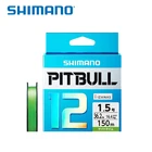 Леска рыболовная SHIMANO PITBULL12, плетеная из мультифиламентных нитей 150 м200 м 12 для озера, реки, оригинал