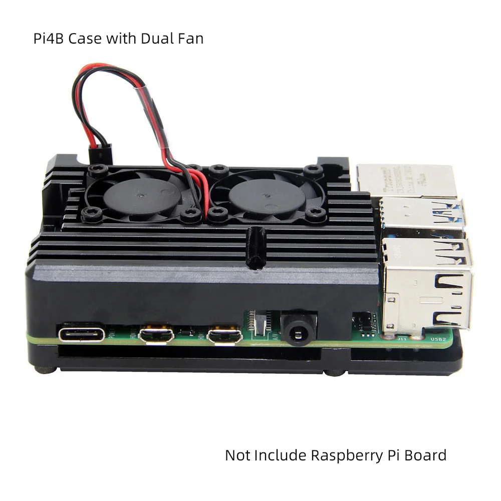 Raspberry Pi 4 Модель B двойной вентилятор защитный чехол пассивное охлаждение