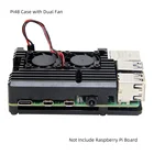 Raspberry Pi 4 Модель B двойной вентилятор защитный чехол, пассивное охлаждение Алюминий сплав защитная пластиковая задняя крышка металлический корпус для Raspberry Pi 4 B
