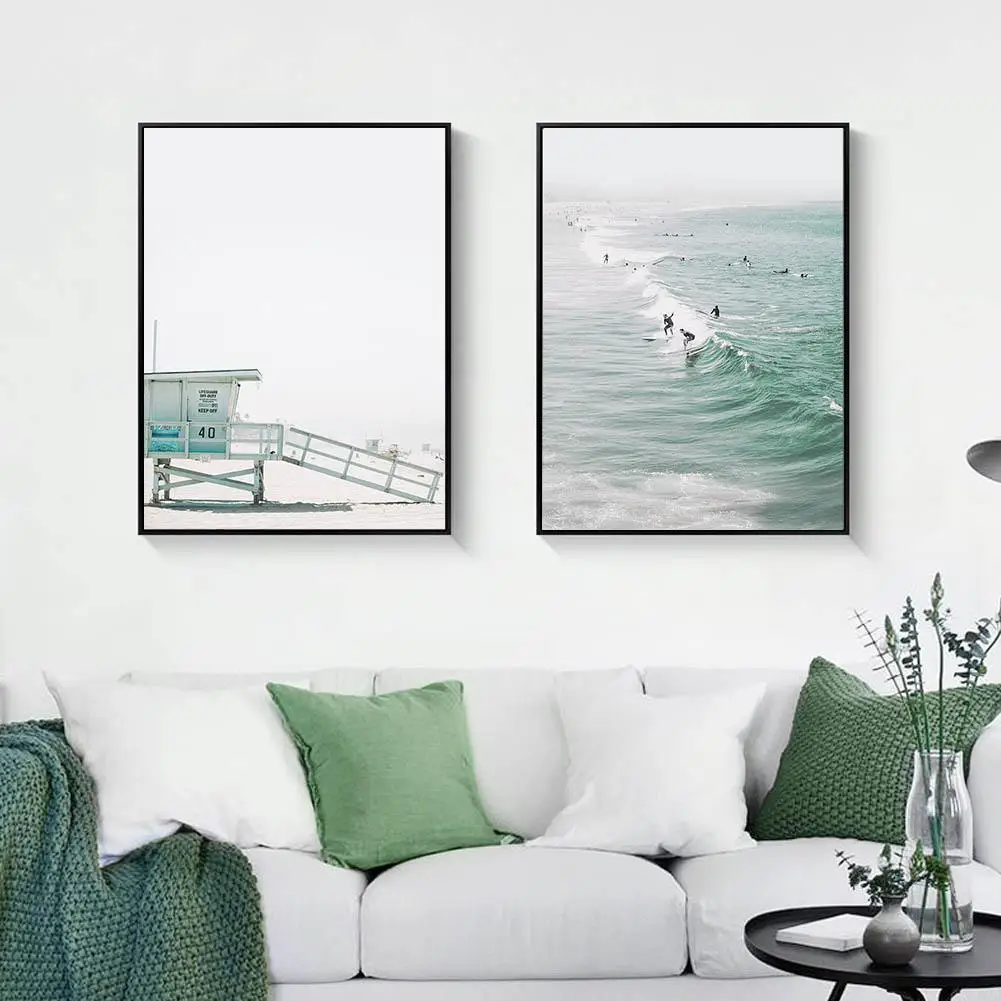 1 шт. пляж Морские волны птица картина стена гостиная спальня обеденный стол фон