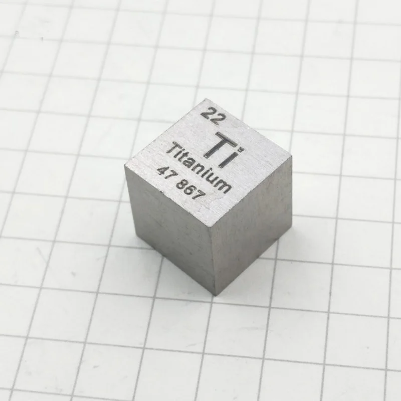 10 мм титановый кубический периодический Настольный кубик 99.95% чистый
