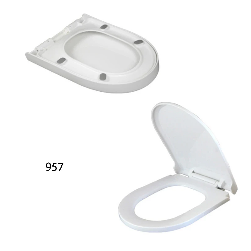 Круглая Универсальная крышка для унитаза с медленным закрытием комплект крышкой