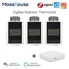 Термостатический клапан радиатора Tuya ZigBee 3,0, домашний термостат, нагреватель, TRV Голосовое управление с Alexa Google Home Smart Life