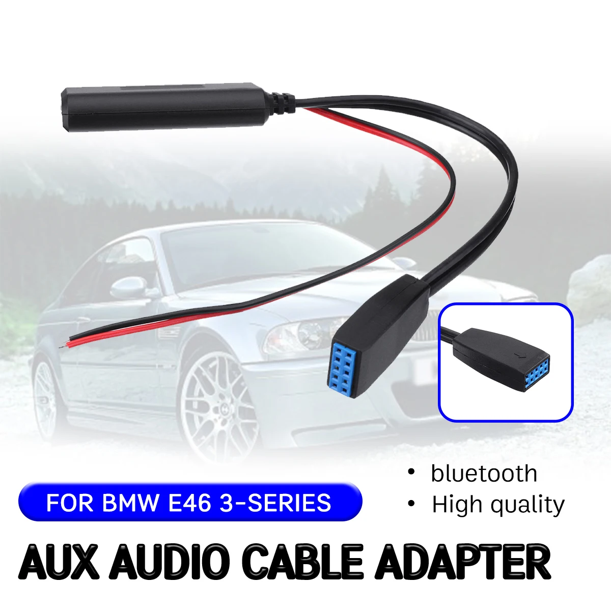 

Bluetooth Aux приемник Кабельный адаптер для BMW E46 2002 2003 2004 2005 для 10 Pin бизнес CD головное устройство аудио вход Интерфейс