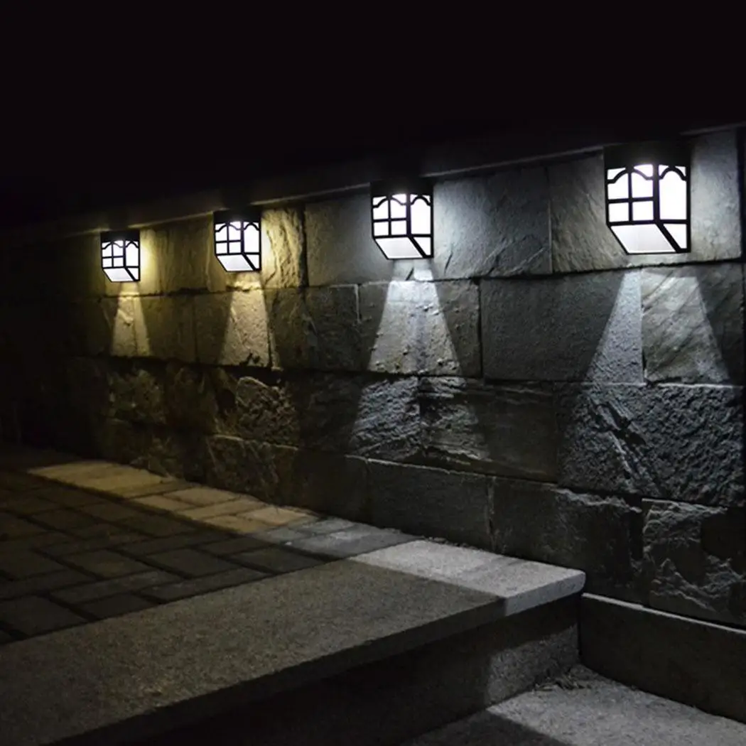 Ретро Солнечный свет открытый светильник для забора водонепроницаемая лампа на