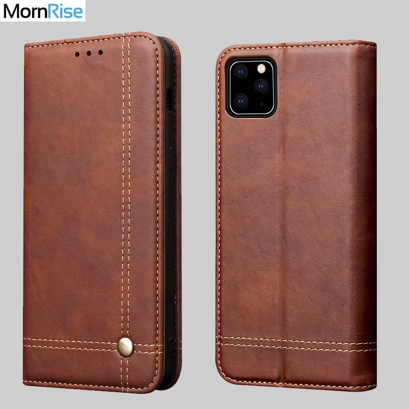 Винтажный кожаный флип-чехол для iPhone 11/11 Pro Max, кошелек, роскошный магнитный штатив для карт, Обложка для книг, повседневный чехол для телефона, Fundas