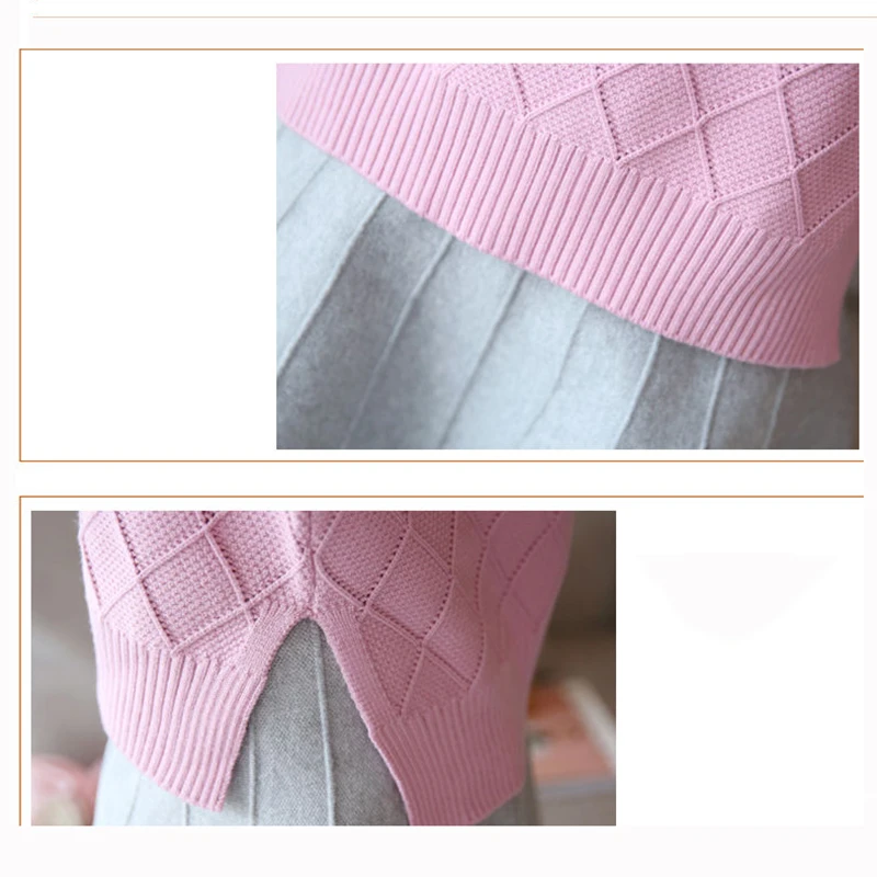 Однотонные вязаные пуловеры с круглым вырезом для женщин Повседневный свитер