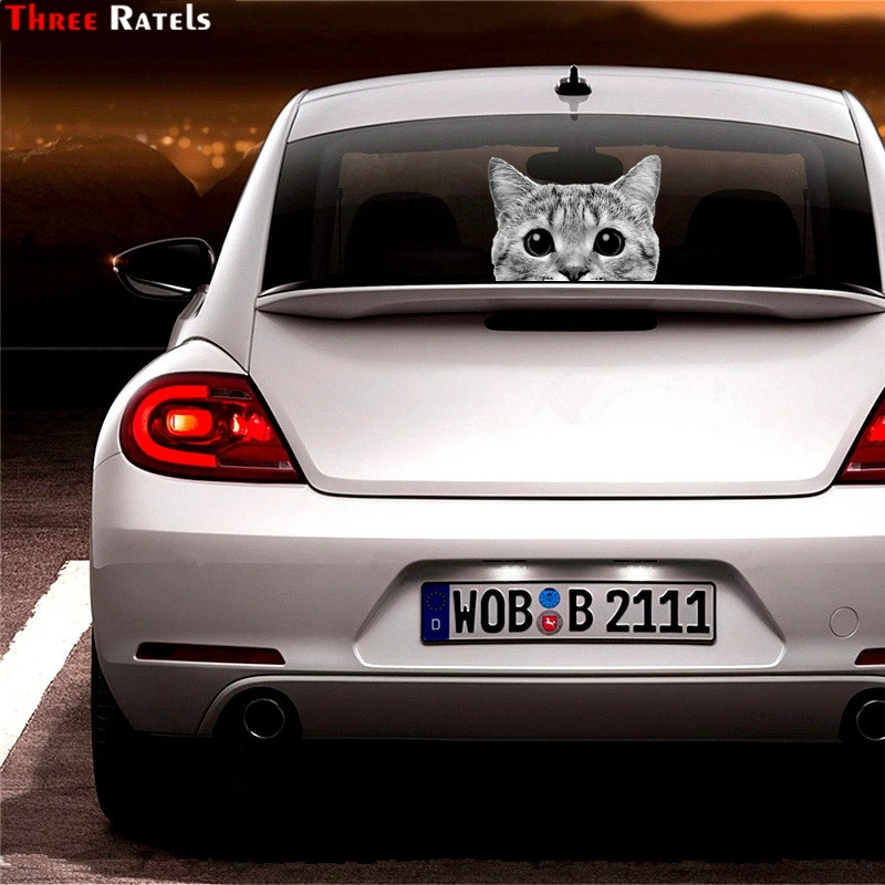 Три Ratels FC64 3D милые отличительные знаки животных кошка наклейка Котенок для