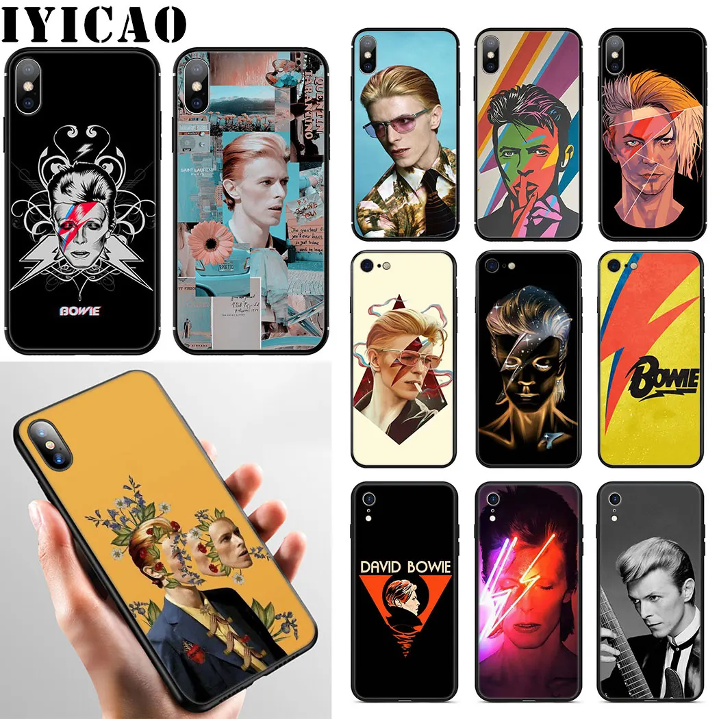Крутой Мягкий силиконовый чехол David Bowie для телефона iPhone 11 Pro Max XR X XS 6 6S 7 8 Plus 5 5S SE