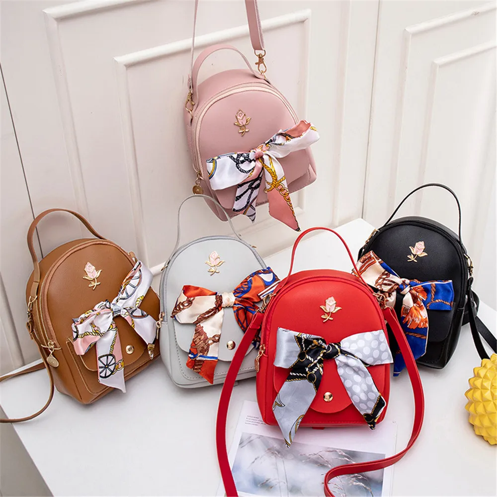 

Shoulder Women's Backpack Fashion Children's Small School Bag Shoulder Messenger Mobile Phone Coin Purse