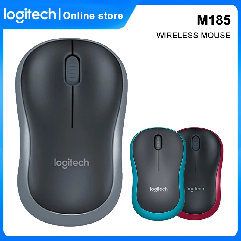 

Logitech M185 Wireless Mouse 2.4GHz with USB Nano Receiver 1000DPI Gaming Mice for Laptop Desktop PC Home Office Computer