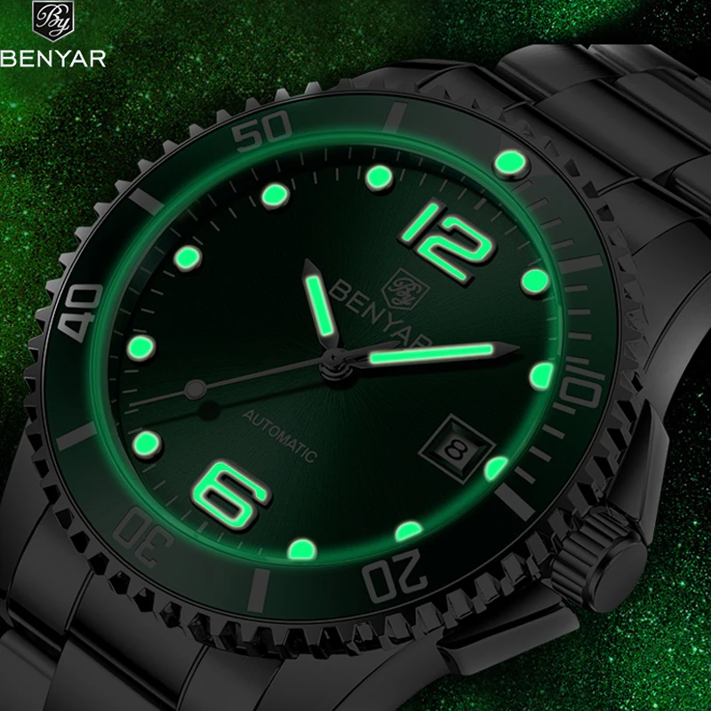 

Benyang Men's Mechanical Watch Top Brand Luxury Watch Men's Leisure Automatic Business Watch Male Watch Waterproof