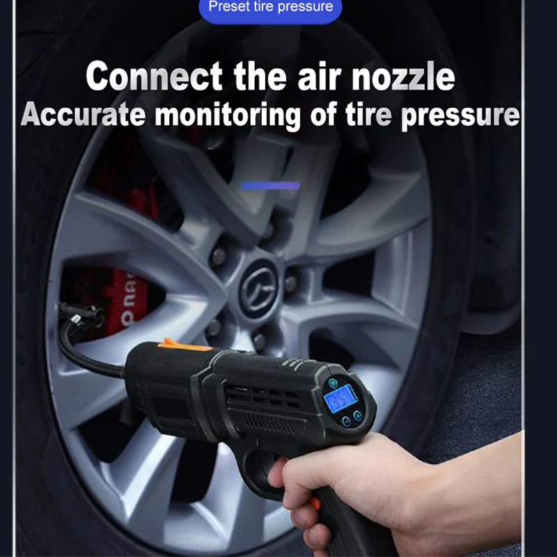 Preço 12v Portátil Sem Fio Cigarro 2 Em 1 Compressor De Ar Do Pneu Bomba De Ar Elétrica Led Luz Digital Auto Inflator Acessórios Do Carro