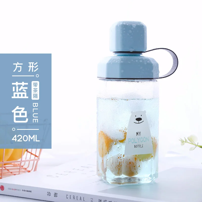 Милая Корейская чашка креативная пластиковая прозрачная портативная