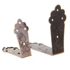 4 шт., античные декоративные угловые защитные украшения, Подарочная коробка для вина, деревянные Чехлы, угловой кронштейн, мебельная фурнитура