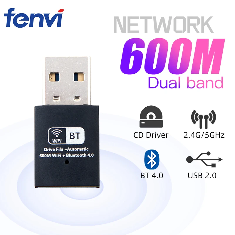 600 Мбит/с двухдиапазонный Мини Wi Fi USB Wlan Беспроводной адаптер RTL8821CU Bluetooth 4 0 Сетевая