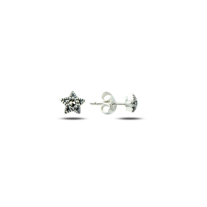 

Silverlina Silver Marcasite Cubic Zirconia Star Earrings