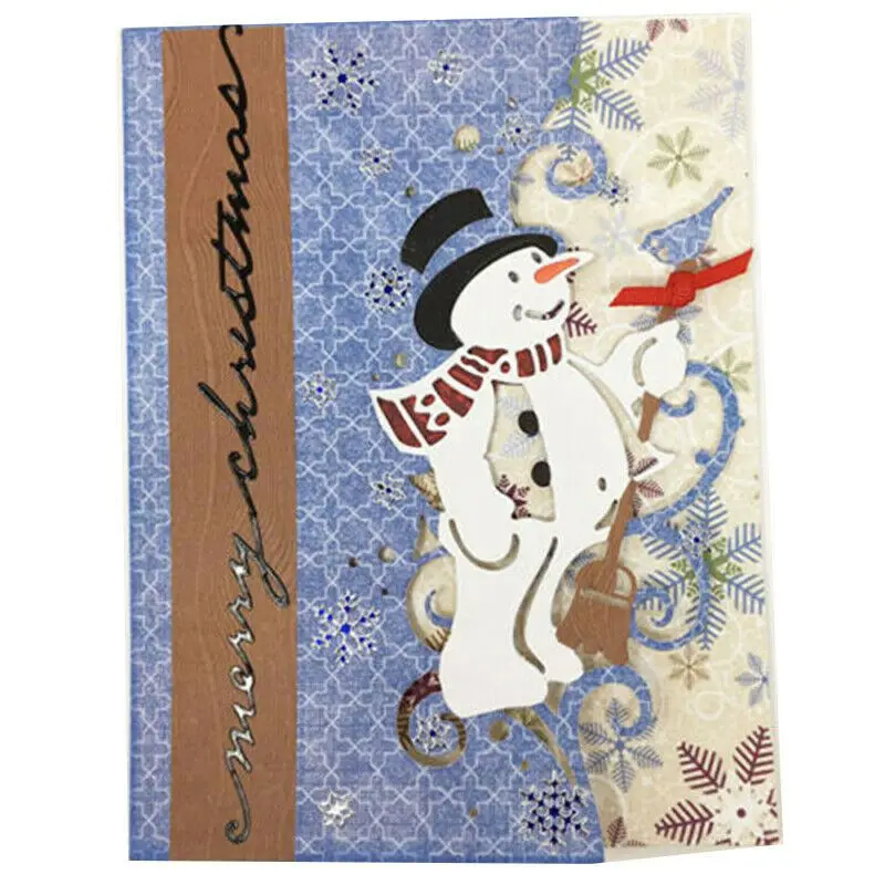 

Christmas Snowman Metal Cutting Dies Stencils Scrapbooking Embossing Card Craft