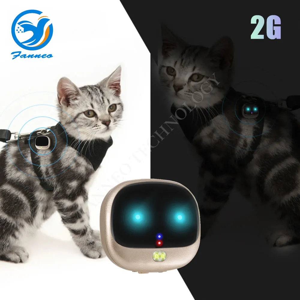 Fanneo V47 умный светодиодный светильник GSM трекер для домашних животных мини gps