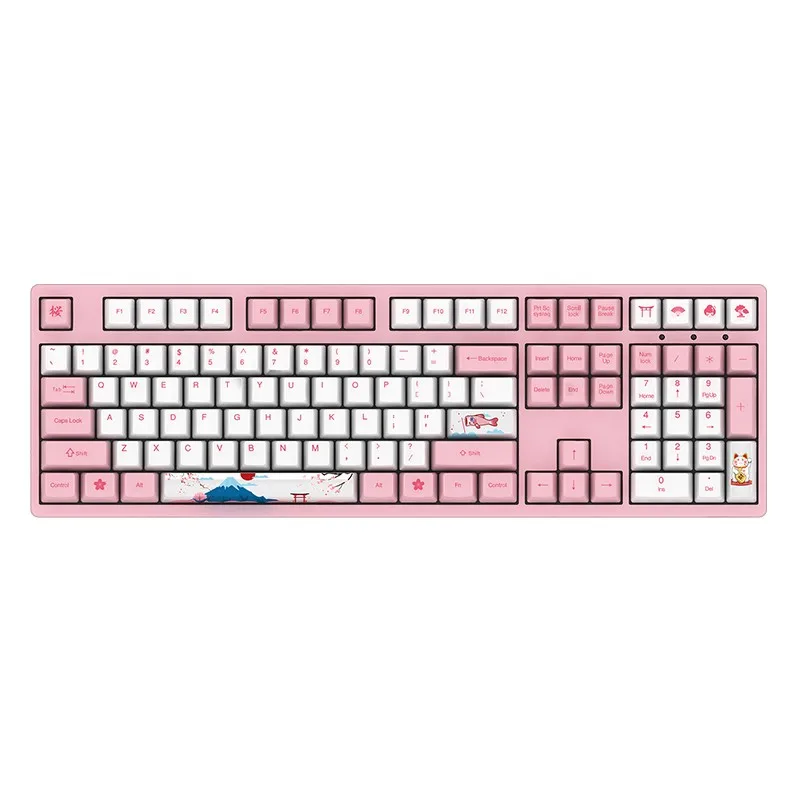 original akko 308730983108 tokyo sakura wired mechanical gaming keyboard 8798108 keys pbt computer gamer type c switch free global shipping