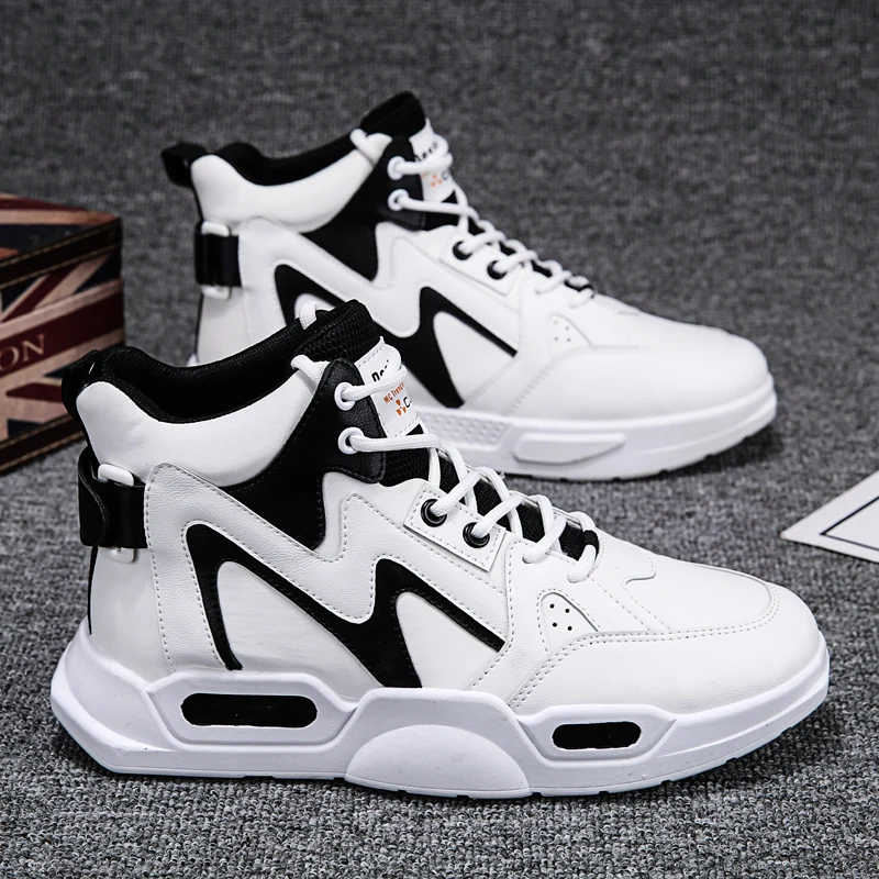 

Flats Microfiber Casual Shoes For Mens Board Man Sneakers High Top Fashion Non-Slip Graffiti Rubber Shoes Designer Outdoor Shoes