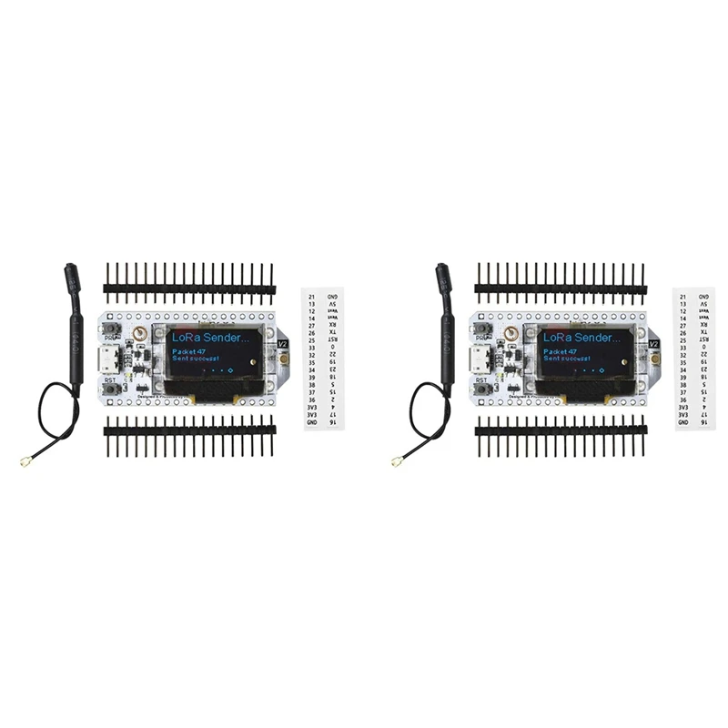 

Макетная плата H ELTEC AUTOMATION 2 шт. 868 МГц-915 МГц SX1276 ESP32 WIFI Lora 32 с OLED-дисплеем 0,96 дюйма для Arduino