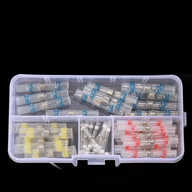 

GTBL 50Pcs Connector Heat Shrink Sordering Terminals Waterproof Solder Sleeve Tube Wire Insulated Butt Connectors Diy Electronic