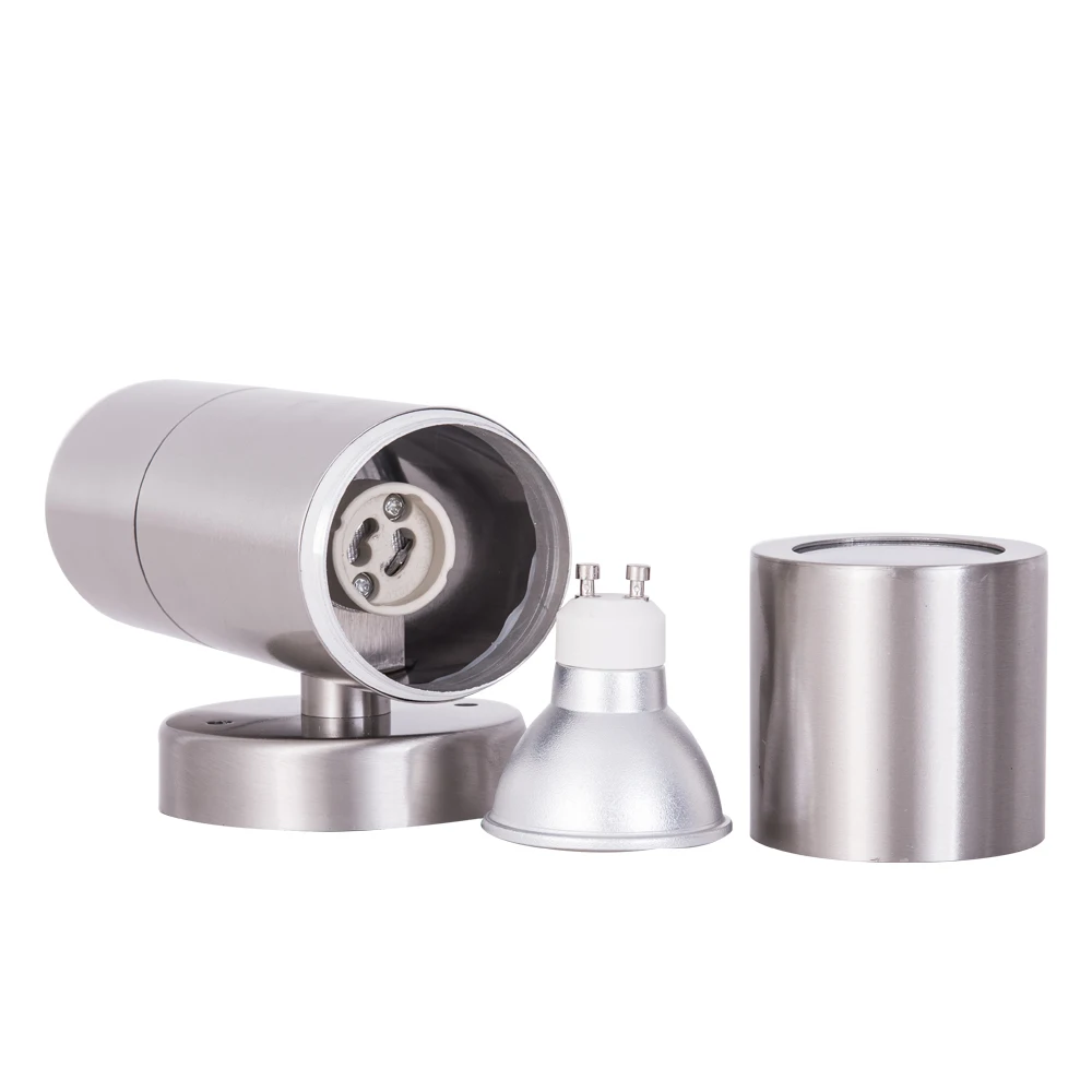 Светодиодный настенный светильник вверх и вниз лампа из нержавеющей стали для