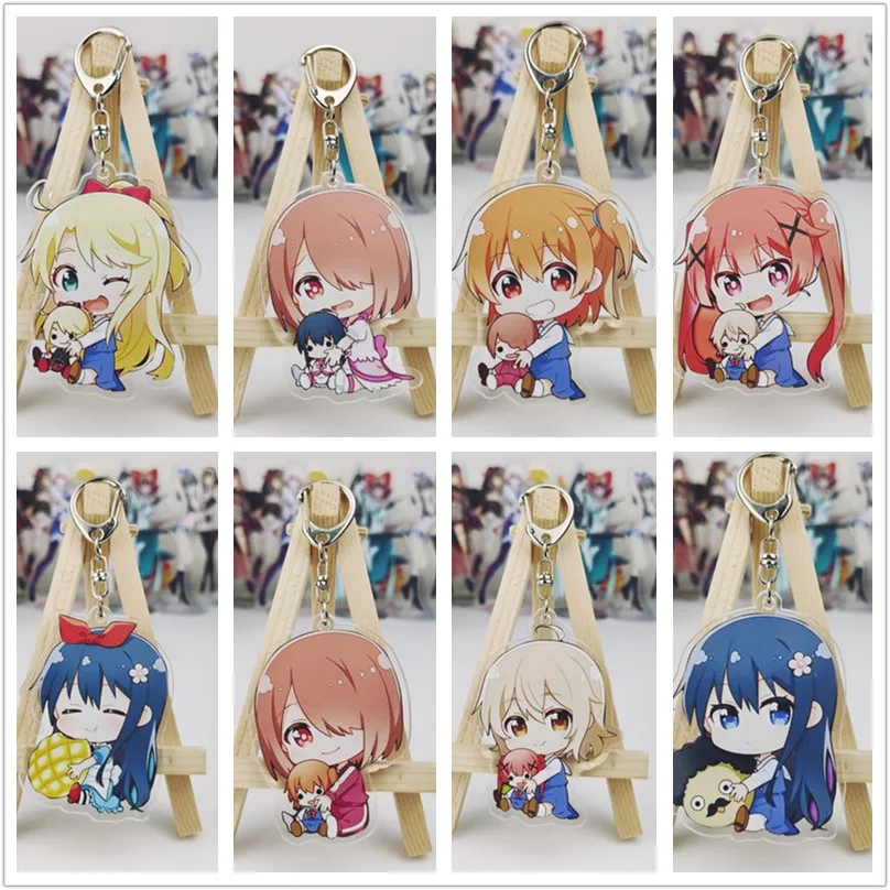 

Wataten An Angel Flew Down to Me Keychain Figure Hoshino Miyako Hana Shirosaki Hoshino Acrylic Bag Pendant Keyring Gift