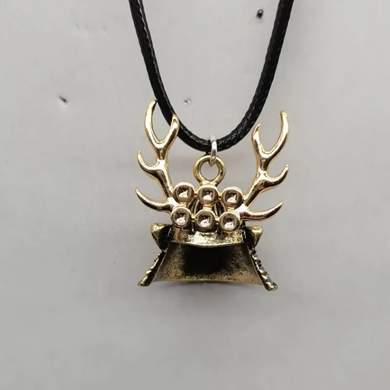 

Punk Retro Necklace for Men Japanese Samurai Hat Jewelry Warrior's Helmet Women's Accessories Gothic Jewellery Gift Wholesale