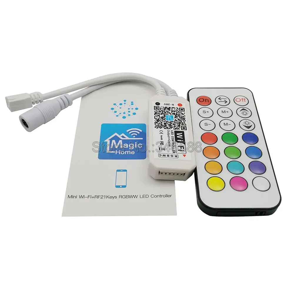 Пульт дистанционного управления Magic Home Mini Wi-Fi RGBWC 12 В 24 21 ключ RF APP/Alexa Google голосовое