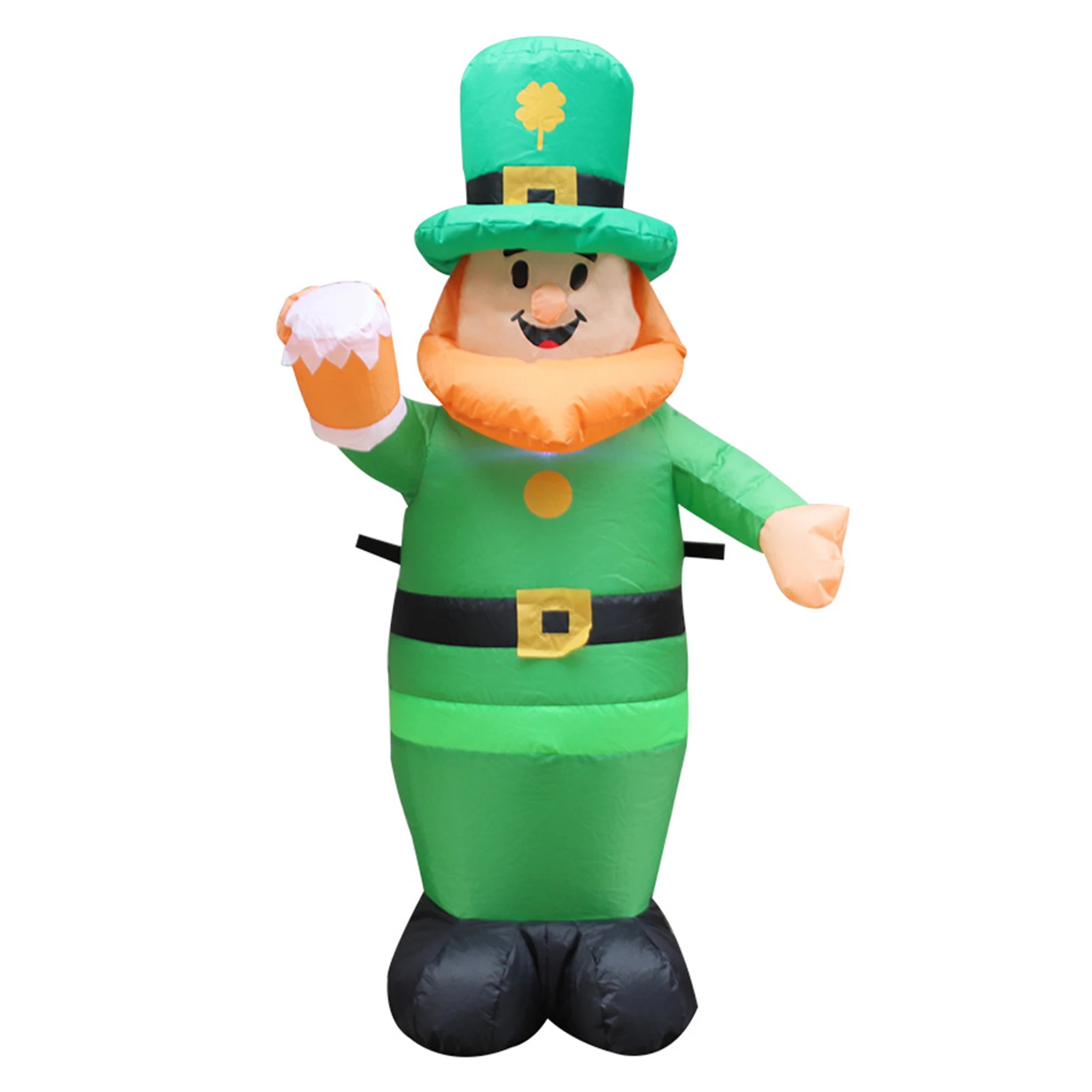 

Saint Patrick's Day Iatable Luminous Iatable Model Blow Up Leprechaun Irish Oktoberfest Luckly Clover Garden Decoration
