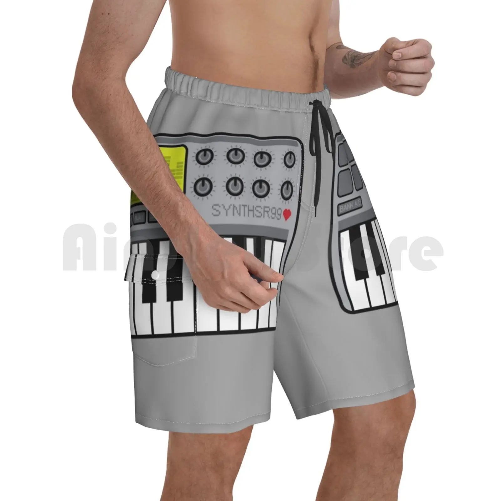 Пляжные шорты синхронизированный Midi-контроллер-Ретро серый Akai Mpc образцы