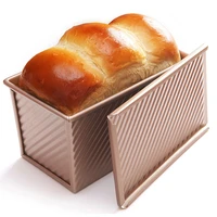 portable rectangle non stick bread loaf meatloaf pan with lid iron toast mold kitchen bakeware for bread loaf pate toast cakes