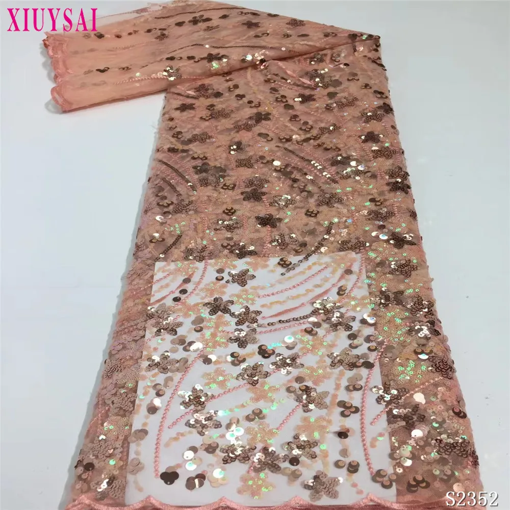

2021 Dubai Lace Fabric With Dove figure Embroidery Sequins French Tulle Lace Materials High Quality Nigerian Mesh Lace For Dress