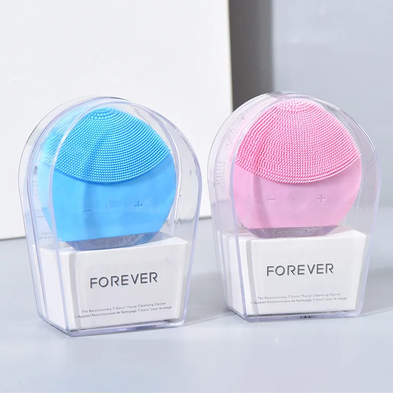 

Face Cleansing Brush Ultrasonic Vibration Facial Massager Silicone Brush Cleaner Sonic Vibration Deep Pore Cleaning