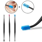 Мягкий силиконовый очиститель для ушей, двухсторонний очиститель для ушей, воска, ухочистка, ухочистка, ложка для ухода, портативный инструмент для ухода за ушами для мужчин, женщин и мужчин