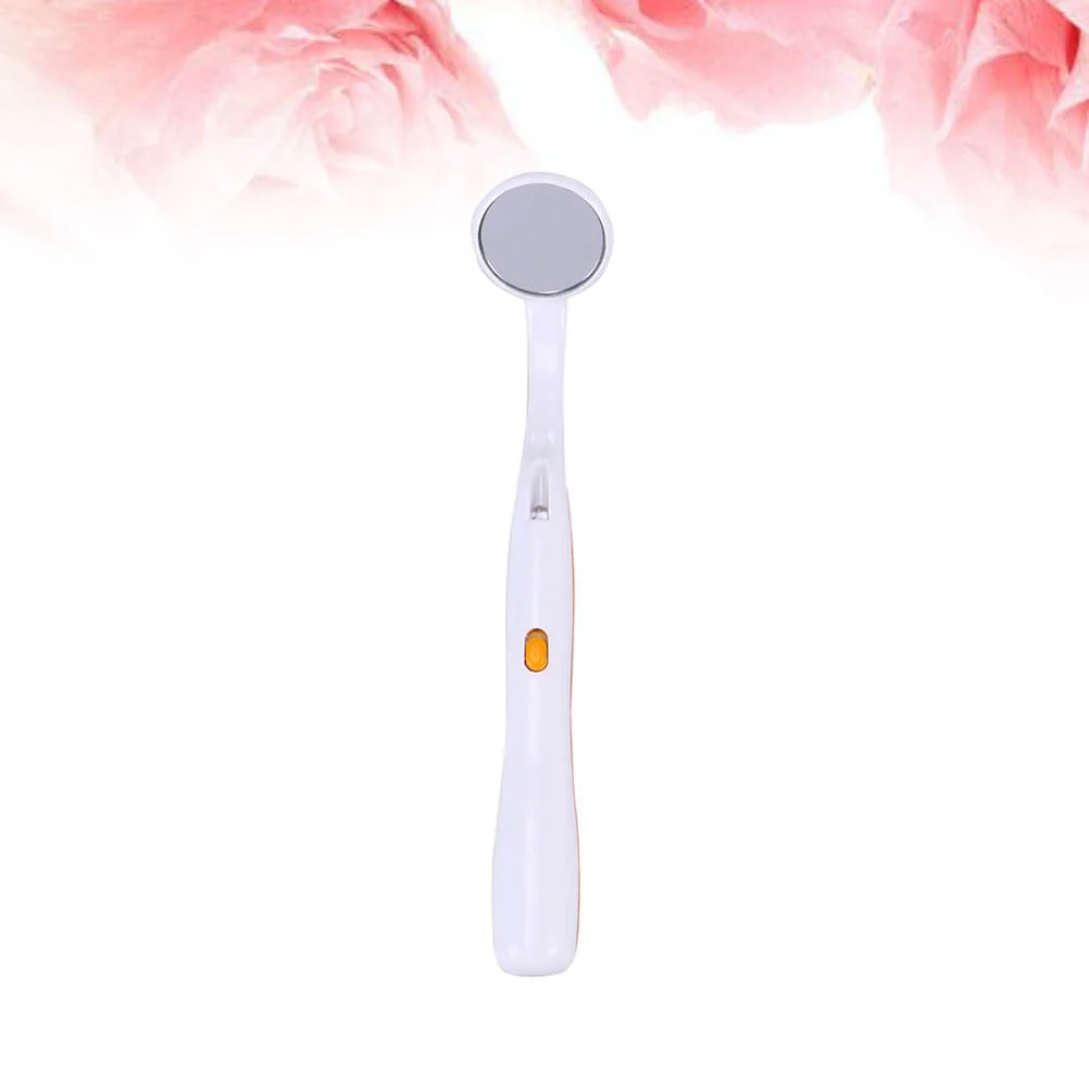 

Oral Mirror Mouth Tooth Inspection Mirror with Bright LED Light for Care (Orange)