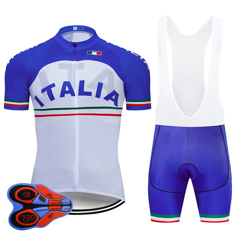 

2021 Team ITALIA Cycling Clothing 9D Set MTB Uniform Summer Bicycle Clothes Quick Dry Bike Jersey Mens Short Maillot Culotte