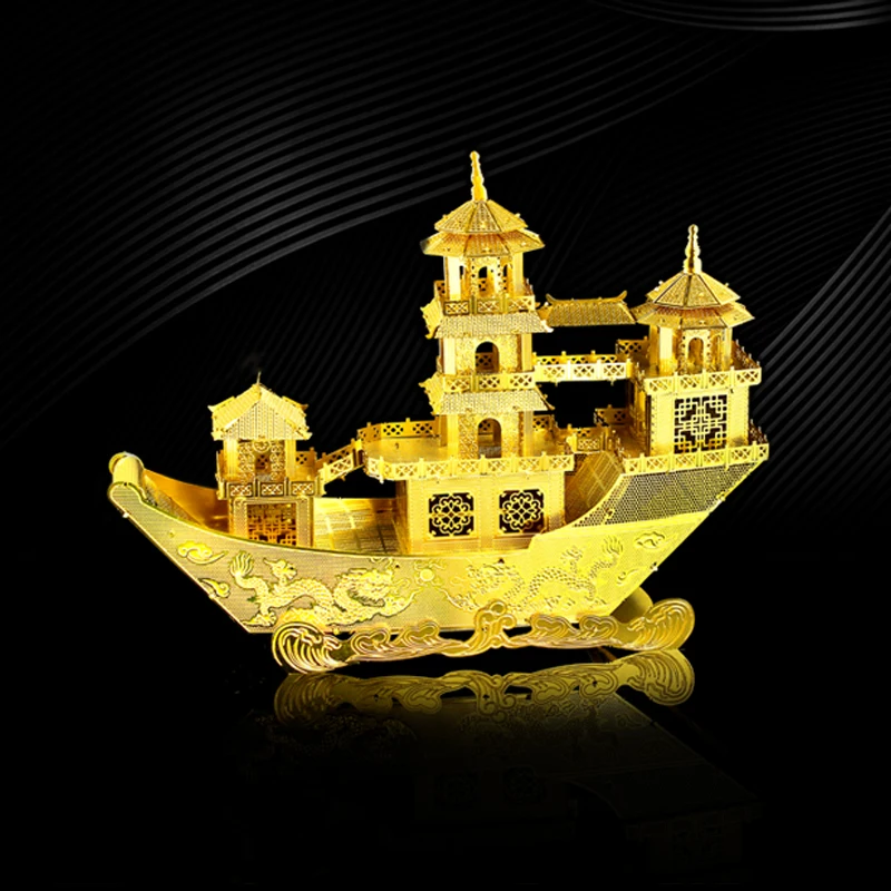

MMZ MODEL NANYUAN 3D Metal puzzle The Ancient Boat model kit DIY 3D Laser Cut Model puzzle toys gift for children