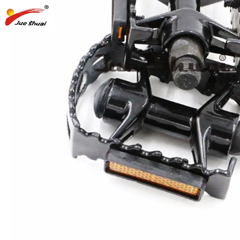 JS Ultralight Bicycle Pedal MTB Road Bike Accessory Part Yellow Reflector Anti-skipping Pedales Bicicleta Moutain Pedals | Спорт и