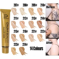 14color concealer liquid foundation cream cover tattoo acne scarsconcealer moisturizing full camouflaged natural brighten makeup