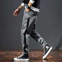 large size trousers for men spring summer men korean leisure loose popularstretch harlan jeans pencil pants ankle length pants