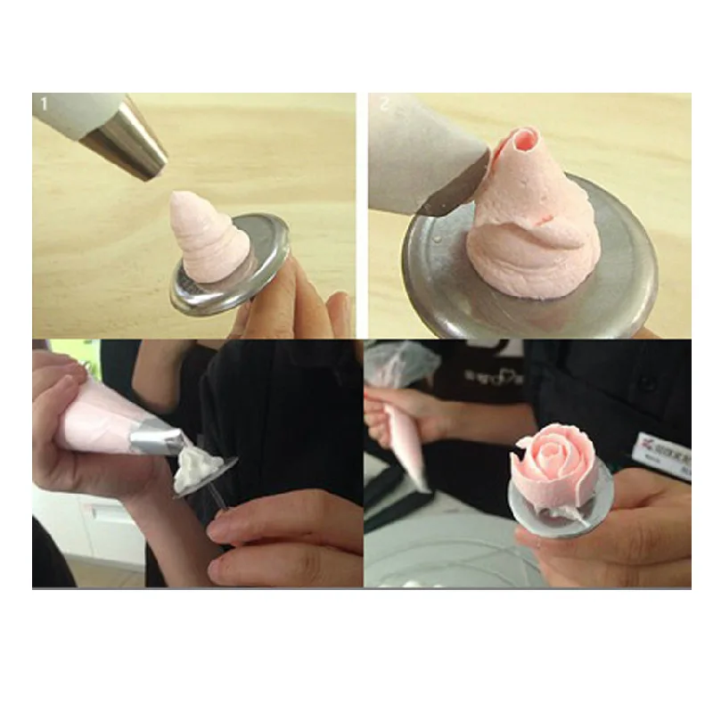 1 шт. Кондитерские ногти из нержавеющей стали 3D Роза цветок сделай сам мороженое