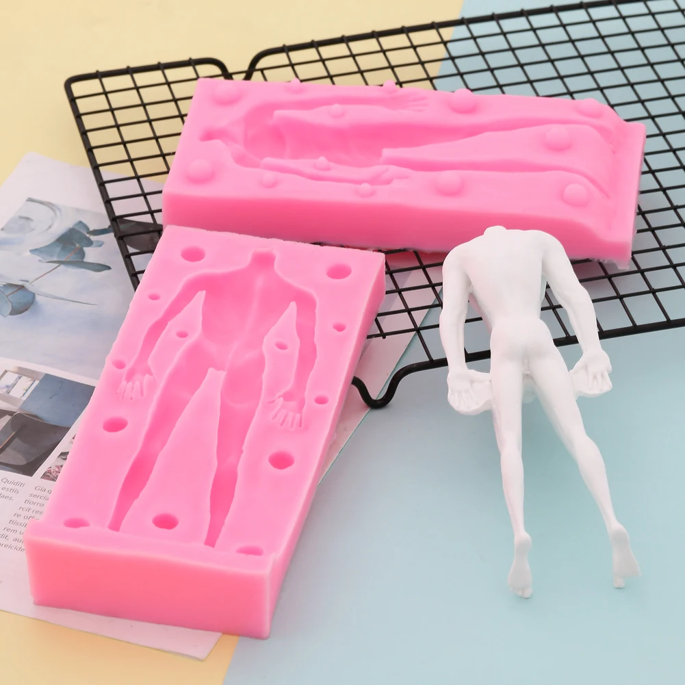 Кукла средства ухода за кожей 3D силиконовая форма для фонданов, шоколада для декорирования торта глины пресс-форма для мужские и женские DIY Инструменты для выпечки для свадьбы